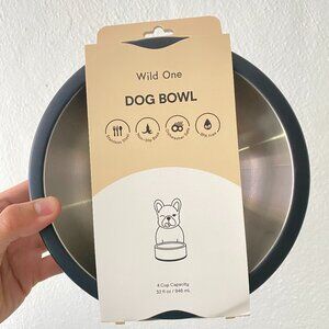 Wild One - Dog Bowl - Black - Stainless Steel - BPA Free - Non-slip